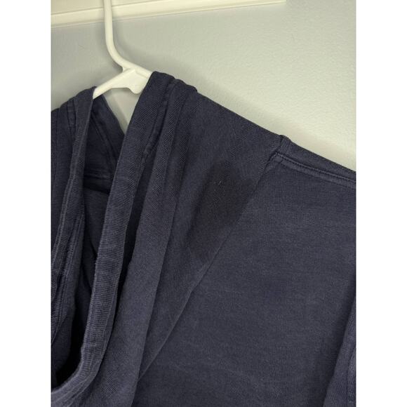 Dolce & Gabbana Silk Long Sleeve Button Front Hoodie Navy Blue Women Sz 14 EU 50 - Picture 7 of 13